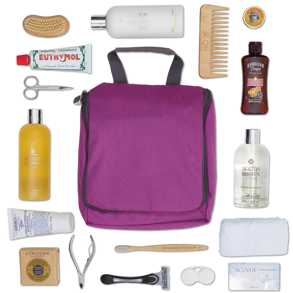 noome® Large Hanging Purple Toiletry Wash Bag