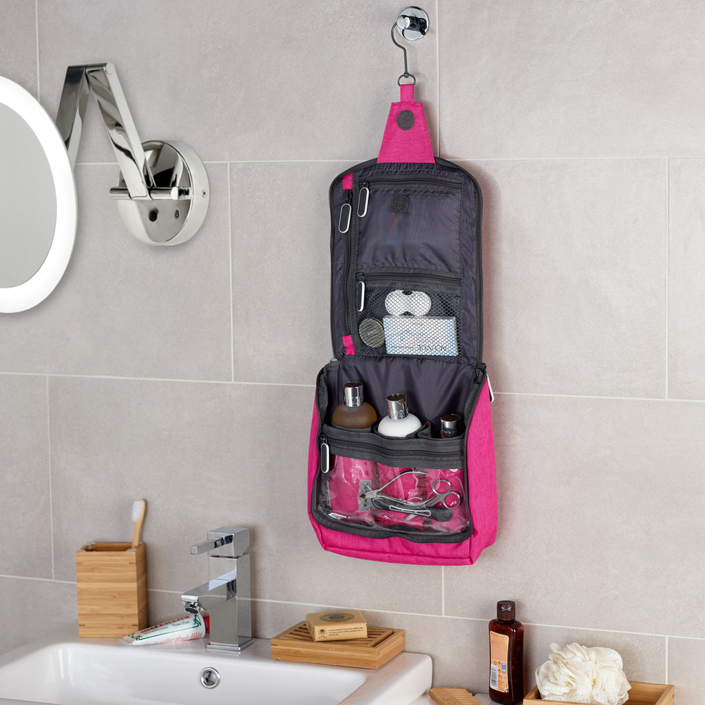 noome® Large Hanging Pink Toiletry Wash Bag